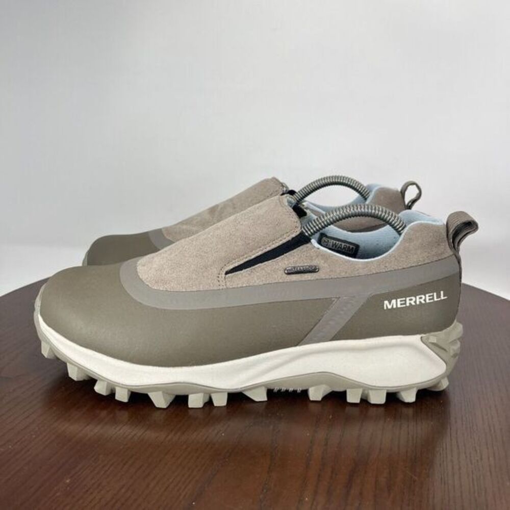 Merrell Thermo‎ Snowdrift Shoes Women's 11 Green Tan Waterproof Sneakers J90054